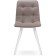 Stool on a metal frame chilli metal/velor, white/beige 43.5x50x87.5 cm