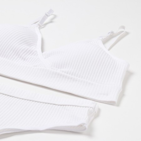Female set (top, panties) color white, size 42-44-6