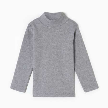 Turtleneck for a boy, color gray melange, height 104 cm