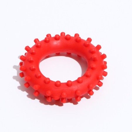 Toy "Ring with spikes No. 1", 5.6 cm, red