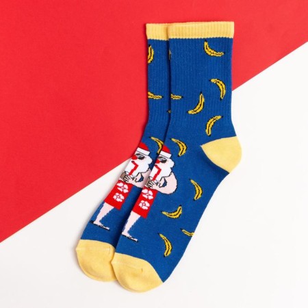 New Year. New Year's socks KAFTAN "Chill" size 41-44 (27-29 cm), blue color-1