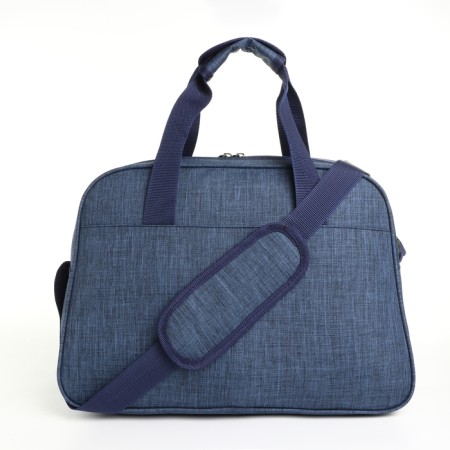 Road bag with lightning, external pocket, long belt, blue color-1