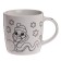 Set of mug for coloring with a Christmas tree "snakes with snowmen", 300 ml