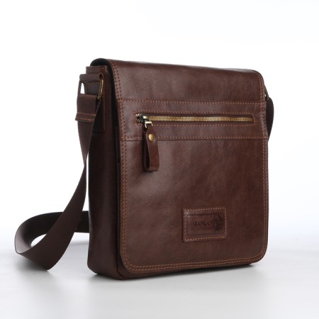 Male bag, xl zolo, brown color-1