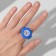 Ring "Time" Multi watch, blue color