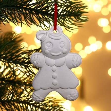 Christmas tree decoration for painting "cookie" with a suspension, brush-1