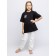 Children's T -shirt, height 116 cm, black color