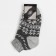 Women's socks “white snowflake”, dark gray color, size 25
