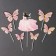 Set for decoration "Girl with butterflies", set 7 pcs., Pink color