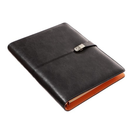 Organizer on the rings, A5 format, 90 sheets, line, with a knife, cover of the leather mix-2