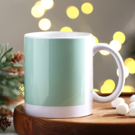 Ceramic "New Year's route" mug, 320 ml, white color-3