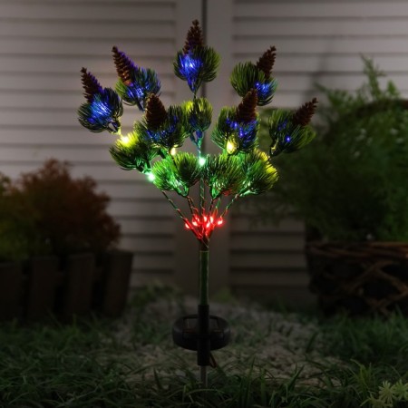Garden lamp on the solar battery "Juniper", 75 cm, 28 LED, glow of multi