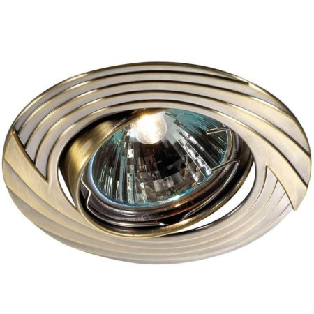 Built -in lamp Novotech, 50 W, GX5.3, 12 V, 82x82 mm, d = 82 mm, bronze color