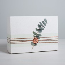 Gift folding box, packaging, “eco style”, 25 x 18 x 10 cm