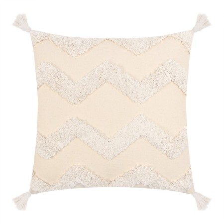Decorative pillowcase "Ethel" BOHO, 45x45 cm, milk color, 100% cotton