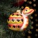Fir -tree porcelain ball "Red Serpent", author’s painting, 10 cm