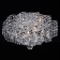 Chandelier Charm 6x60W E27, white, silver 39x39x16 cm