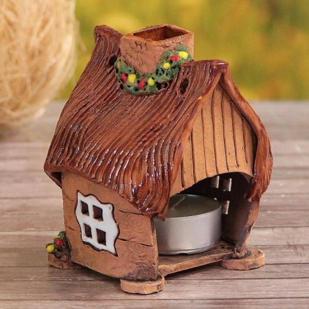 Aroma lace house "Tuzik", 9 cm, handmade, mix-1