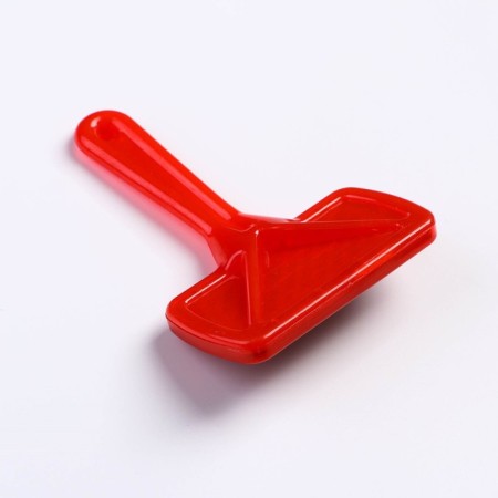 Pucker "Simple" with a transparent handle, without drops, 9.5 x 13.8 cm, red-1