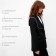 Women's jacket with Minaku scrap: Casual Collection Black Color, Rr. 46