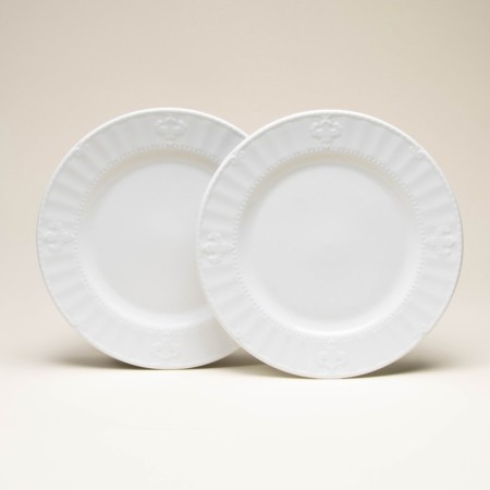 Set of porcelain plates SL Home "Vintage Frank", D = 27 cm, white color-2