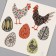 Tattoo on the body Color "chickens and eggs. Stylization" 10x10 cm