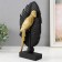 Polystone souvenir "Parrot Ara on a sheet" Black with gold 13.3x5.8x28.2 cm