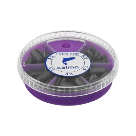 Sinker Salmo Extra Soft, set No. 3 Small, 5 sections, 0.7-3 g, 60 g-1