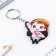 Key keychain wooden anime "in beret"