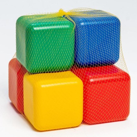 Set of colored cubes, 6 pieces, 12 x 12 cm-6