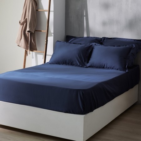 Slip on the elastic band SL Home Tencel 160*200+30 cm, col. blue