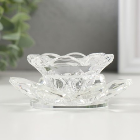 Glass of glass per 1 candle d = 4 cm "Blocked flower" 10x10x4.5 cm