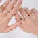 Set of rings 2 pieces of "lovedocks" Moonlit night, color gold, dimensionless