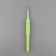 Knitting hook, with a plastic handle, d = 4.5 mm, 14 cm, light green color