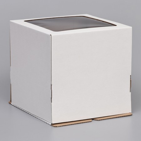 Confectionery packaging with a window, 23 x 23 x 22 cm