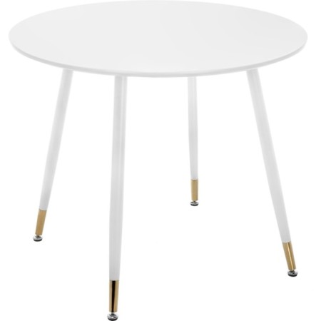 Wooden table Bianka 80x75 White stained metal, white 80x80x75 cm
