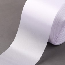 Satin tape, 80 mm × 100 ± 5 m, white color