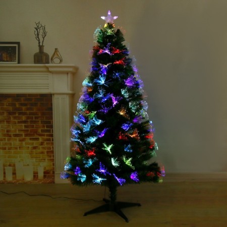 Fibrooptic Christmas tree "Rainbow bunch" 150 cm D of the lower tier 72 cm 170 branches