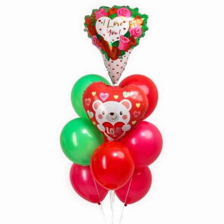 Set of balls “Date”, foil, latex, 10 pcs.-3
