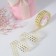 Kapron tape with embossing "Goros", 25 mm, 22 ± 1 m, beige color/gold