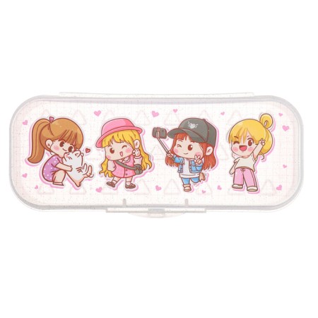 Penal-football 215x90x43 Istanm "Girlfriends", plastic, transparent with sparkles