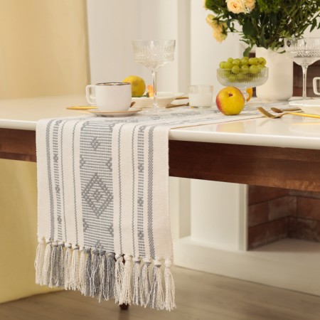Ethel Skandi track Tsv. gray 38*150 cm, 50%cotton 50%linen-1