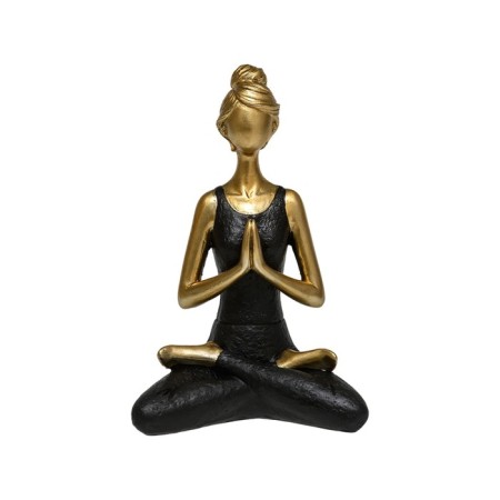 Figure "yoga lotus 2", 135 × 90 × 195 mm, gold / black color