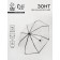 Umbrella fur R48/53 8SP 3 sp pvc plain handle Black Schilda QF