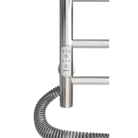 The electric heated towelputor "Sanprise" Aurora P8, 500x800 mm, with a shelf, left, chrome-2