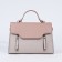 Magnet bag bag, external pocket, long belt, beige color