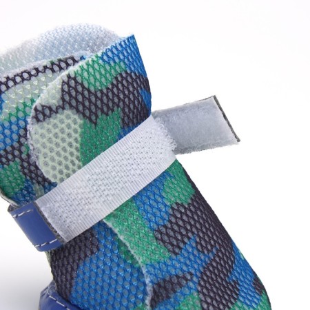 Dog boots "fighter", set 4 pcs, size 5 (sole 6.2 x 5 cm) camouflage blue-5