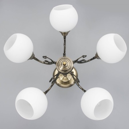 Aurelia chandelier 5x60W E27 Antique bronze 60x60x30cm.-4