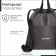 Bag for screed shoes, outer pocket, textura, gray color