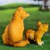 Set of garden figures "Fox with fox" 21x30x20cm